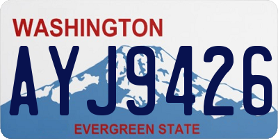 WA license plate AYJ9426