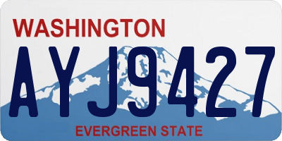 WA license plate AYJ9427