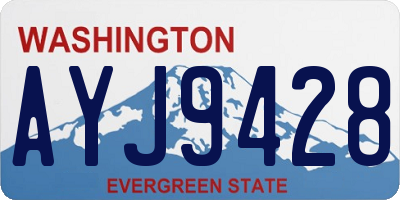 WA license plate AYJ9428