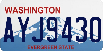 WA license plate AYJ9430