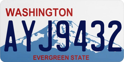 WA license plate AYJ9432