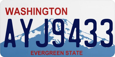 WA license plate AYJ9433