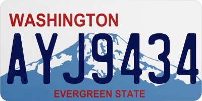WA license plate AYJ9434