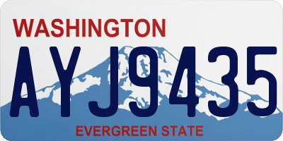 WA license plate AYJ9435