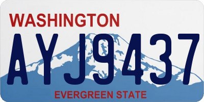 WA license plate AYJ9437