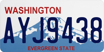 WA license plate AYJ9438