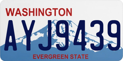 WA license plate AYJ9439