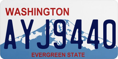 WA license plate AYJ9440