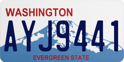 WA license plate AYJ9441