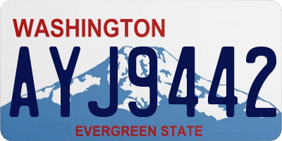WA license plate AYJ9442