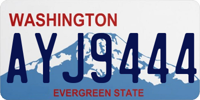 WA license plate AYJ9444