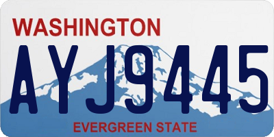 WA license plate AYJ9445