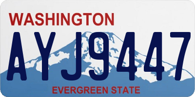 WA license plate AYJ9447