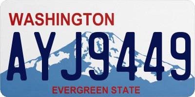 WA license plate AYJ9449