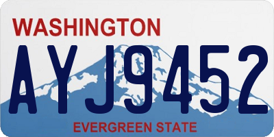 WA license plate AYJ9452