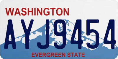 WA license plate AYJ9454