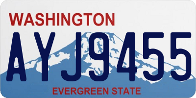 WA license plate AYJ9455