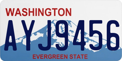 WA license plate AYJ9456