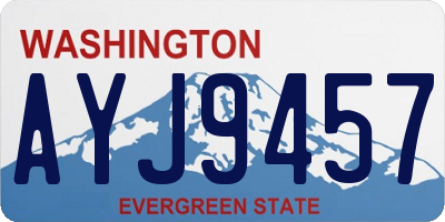 WA license plate AYJ9457