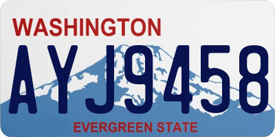 WA license plate AYJ9458