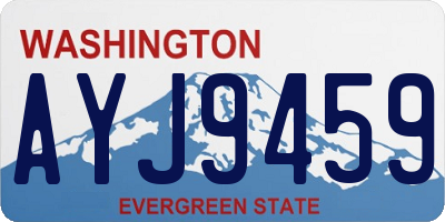 WA license plate AYJ9459