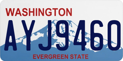 WA license plate AYJ9460