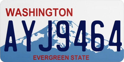 WA license plate AYJ9464
