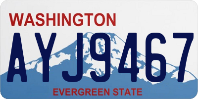 WA license plate AYJ9467