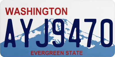 WA license plate AYJ9470