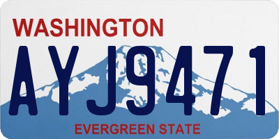 WA license plate AYJ9471