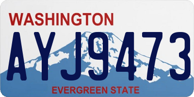 WA license plate AYJ9473