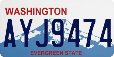 WA license plate AYJ9474