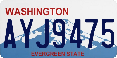 WA license plate AYJ9475