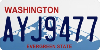 WA license plate AYJ9477