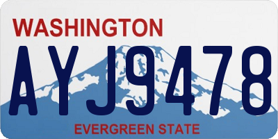 WA license plate AYJ9478