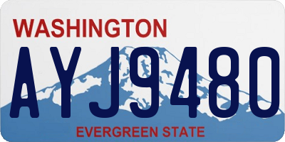 WA license plate AYJ9480