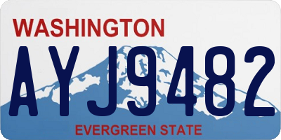 WA license plate AYJ9482