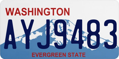 WA license plate AYJ9483