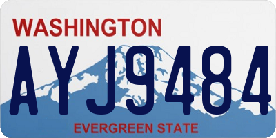 WA license plate AYJ9484