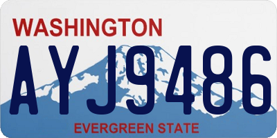 WA license plate AYJ9486