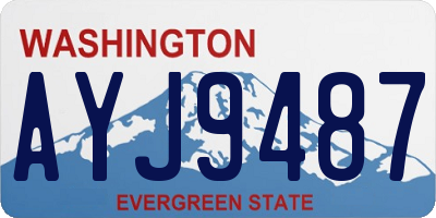 WA license plate AYJ9487
