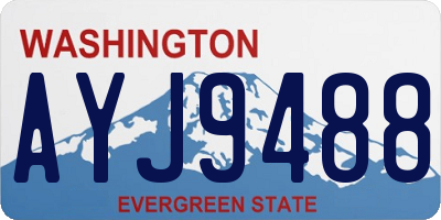 WA license plate AYJ9488