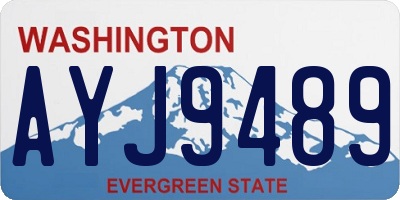 WA license plate AYJ9489