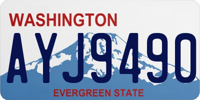 WA license plate AYJ9490