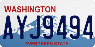 WA license plate AYJ9494