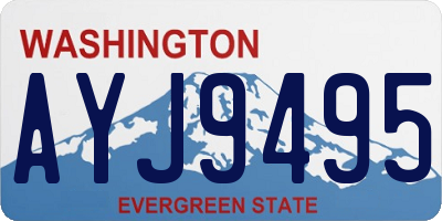 WA license plate AYJ9495