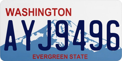WA license plate AYJ9496
