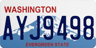 WA license plate AYJ9498