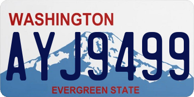 WA license plate AYJ9499
