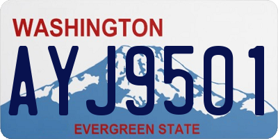 WA license plate AYJ9501